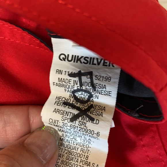 Quicksilver Red Velcro Tie Swimsuit - Picture 7 of 12